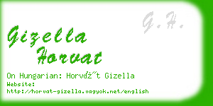 gizella horvat business card